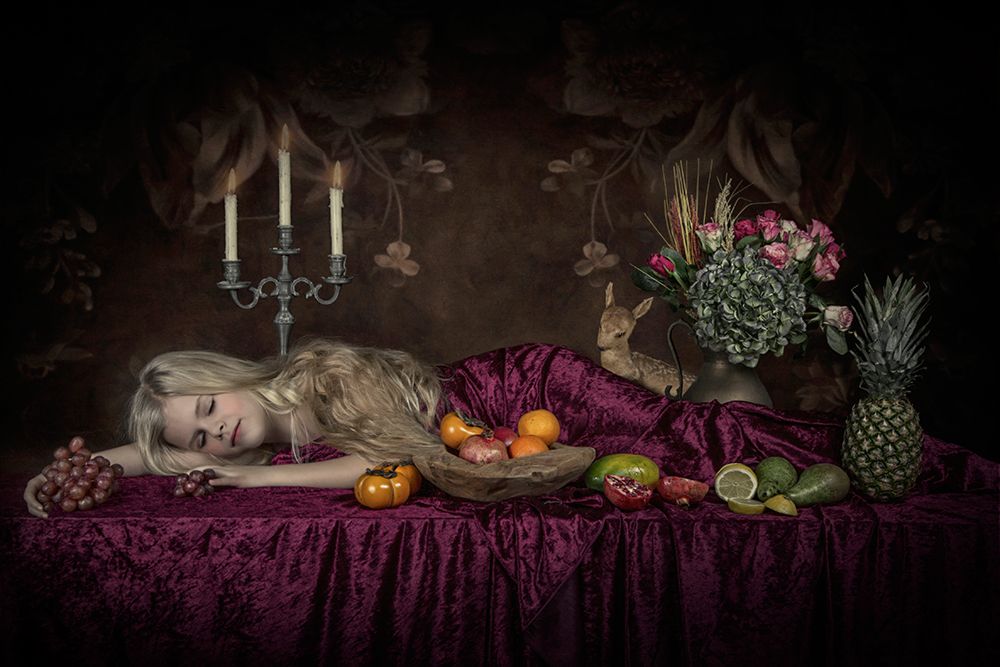 My still life of a sleeping beauty art print by Carola Kayen-Mouthaan for $57.95 CAD