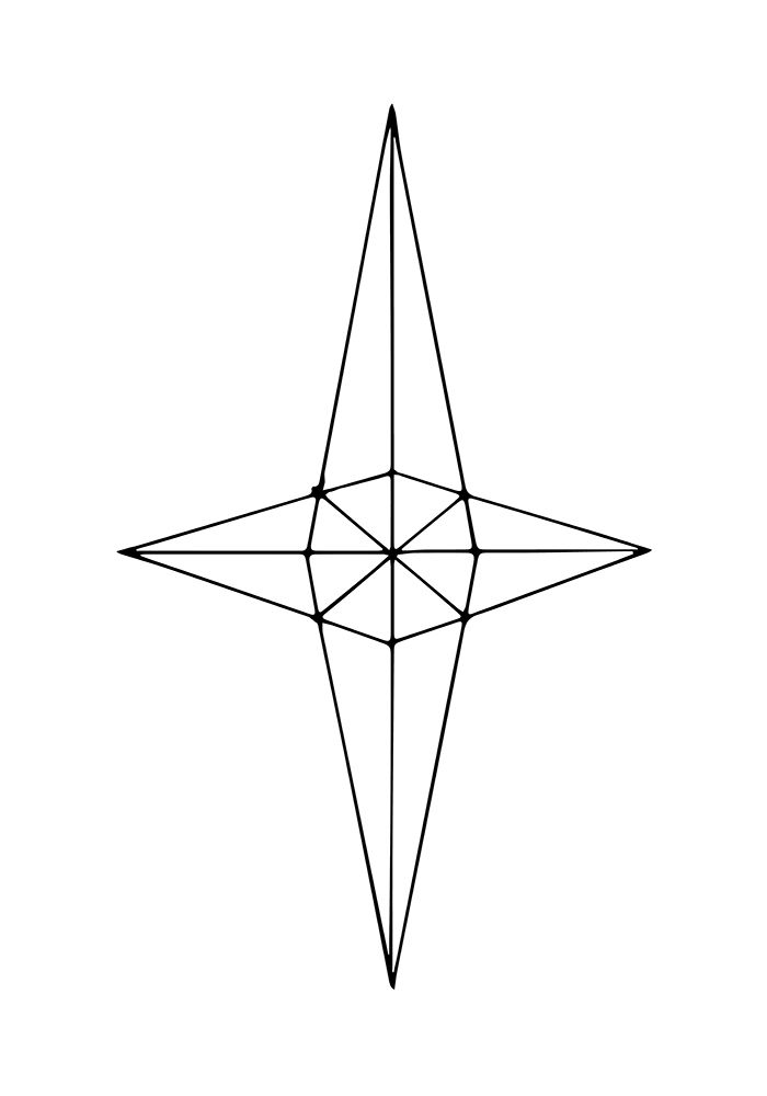 Grid Star White art print by 1x Studio II for $57.95 CAD