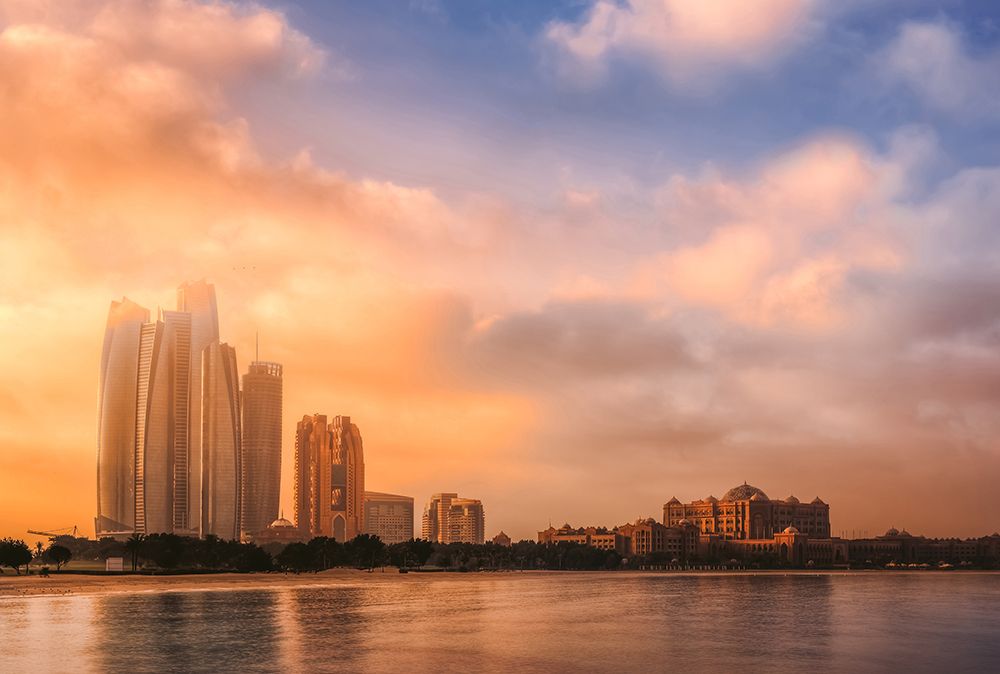 Etihad Towers A Emirates Palace, Abu Dhabi, Uae art print by Mohamed Kazzaz for $57.95 CAD