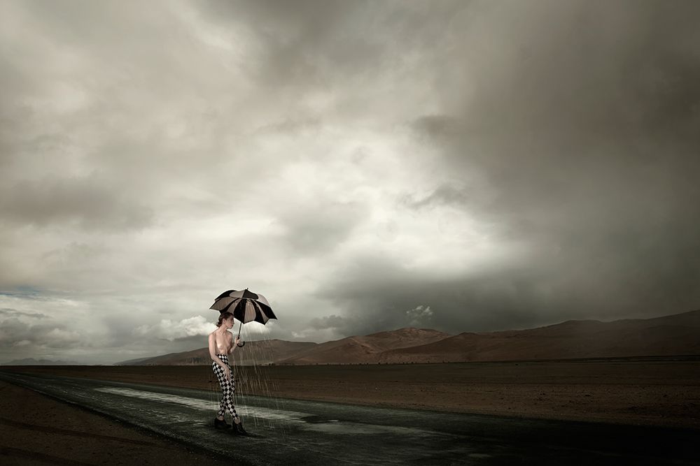 The rain girl art print by Christine von Diepenbroek for $57.95 CAD