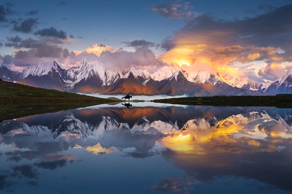 Mountains in Sichuan art print by Simoon for $57.95 CAD