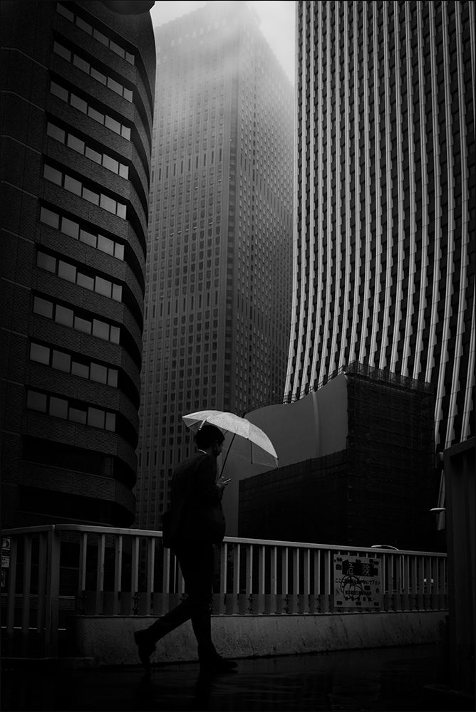 Shinjuku in the rain art print by Yasuhiro Takachi for $57.95 CAD