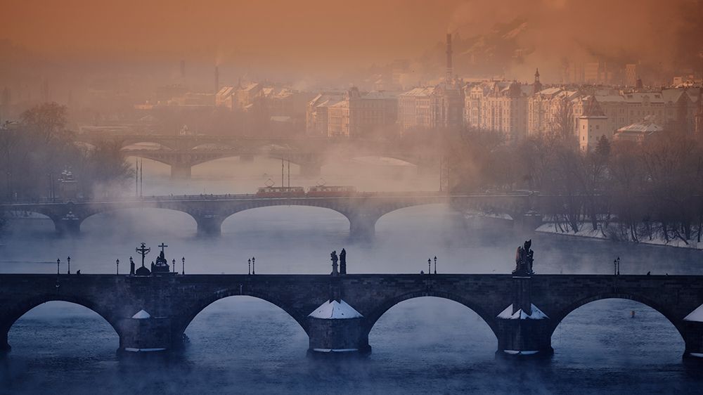 Prague - Winter Mood art print by Martin Froyda for $57.95 CAD