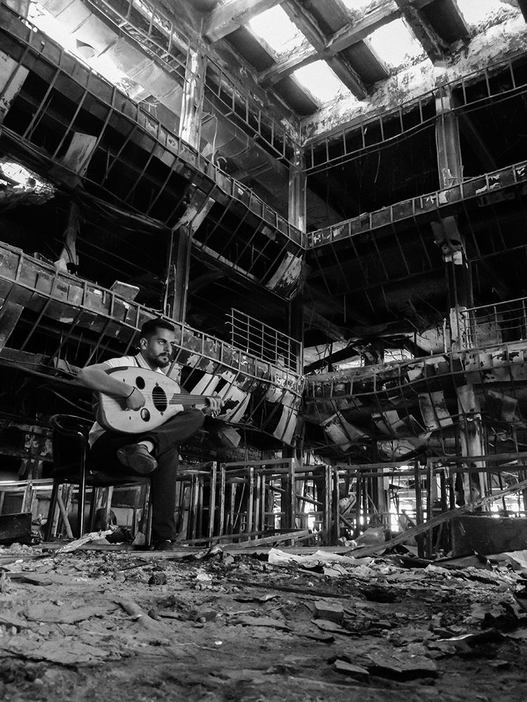 Music Over The Rubble art print by Alibaroodi for $57.95 CAD
