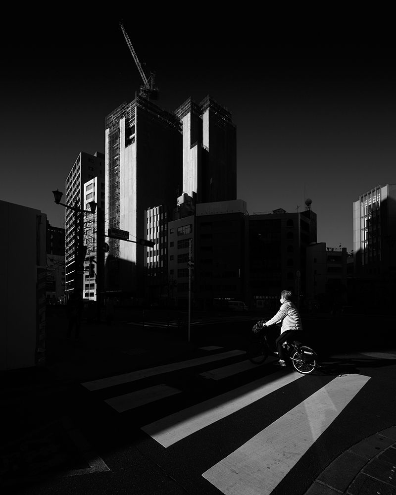 Abstracted street scene art print by Yasuhiro Takachi for $57.95 CAD