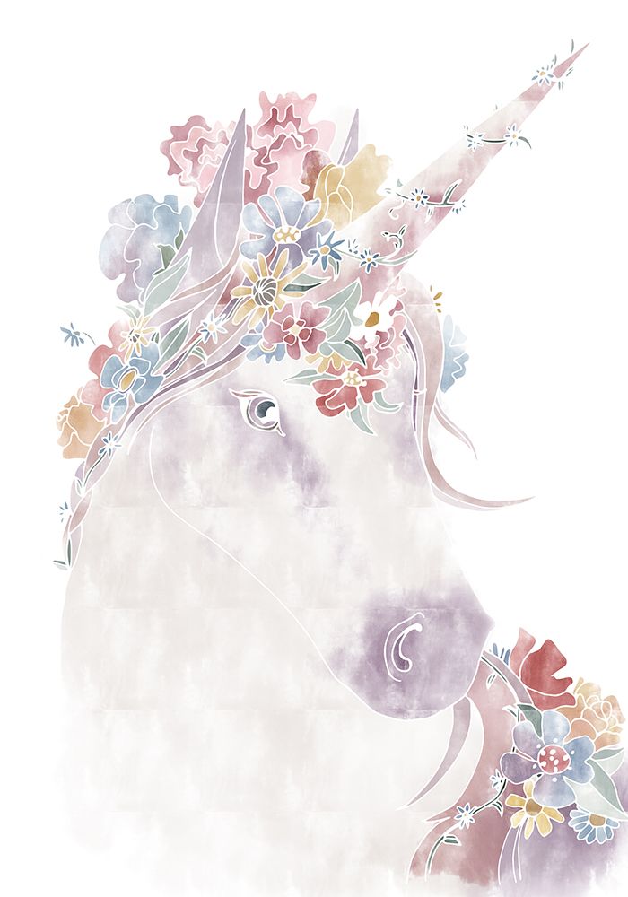 Unicorn Floral art print by 1x Studio II for $57.95 CAD