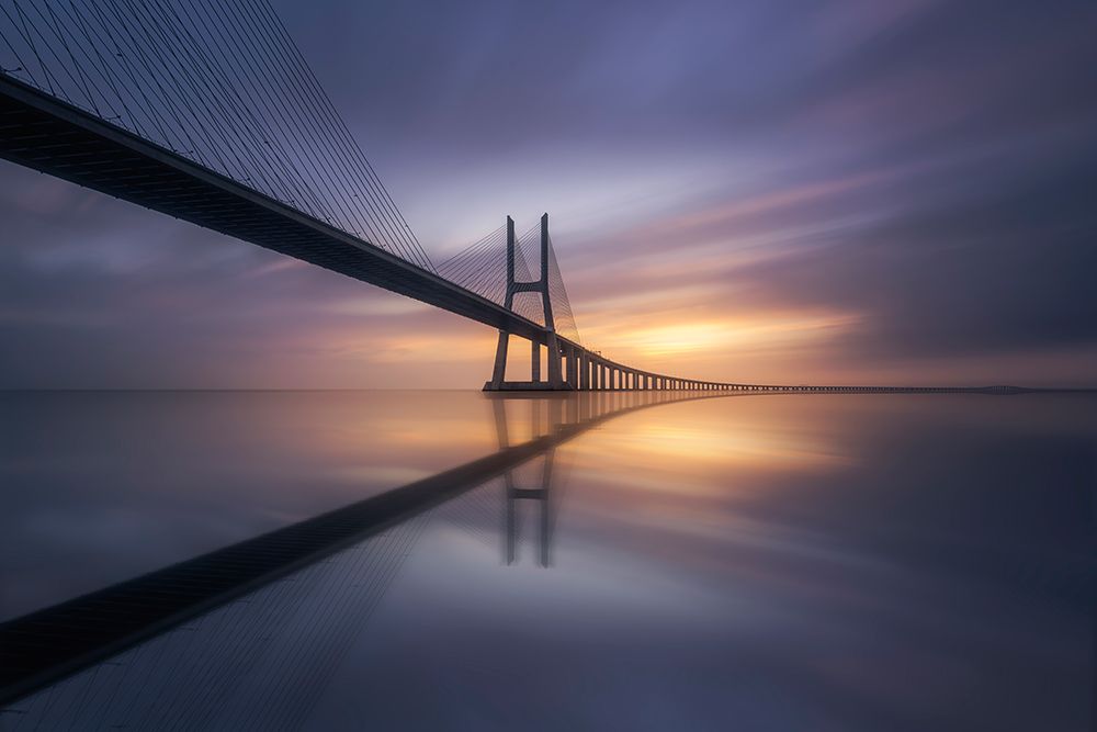 Sunrise Bridge art print by Jorge Ruiz Dueso for $57.95 CAD