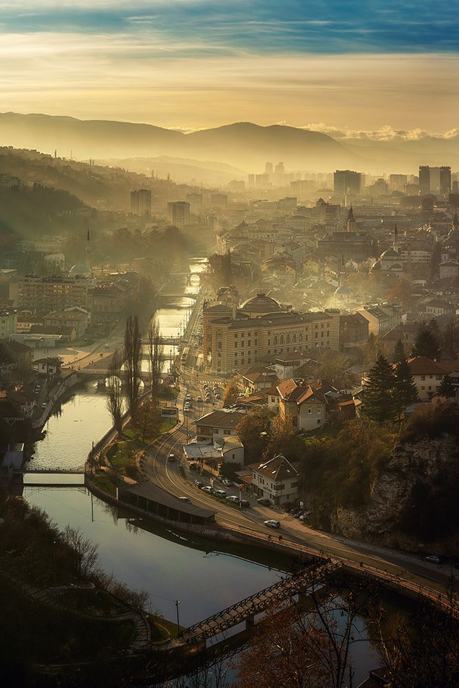 Sarajevo Sunset art print by Bez Dan for $57.95 CAD
