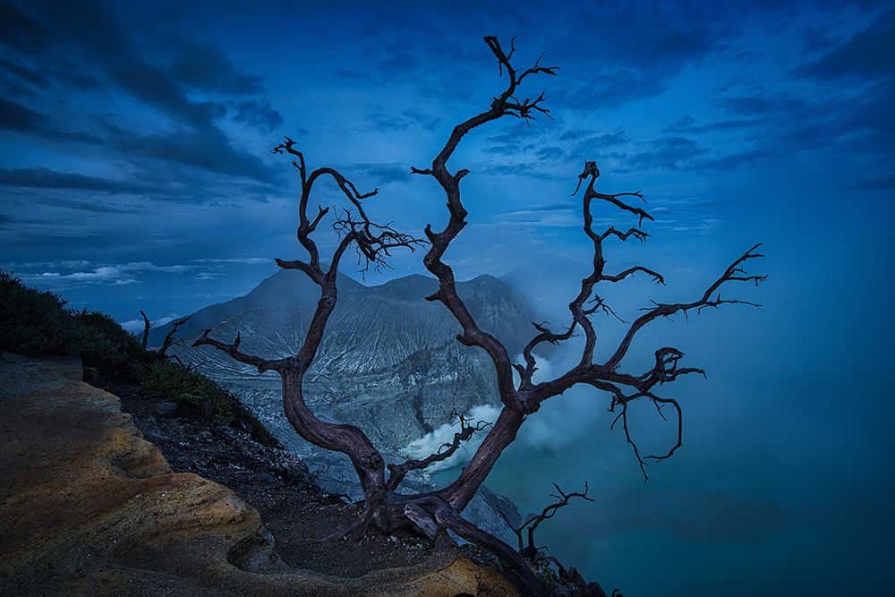 Blue hour in Ijen Crater - Banyuwangi art print by EindriSaidMarcos for $57.95 CAD