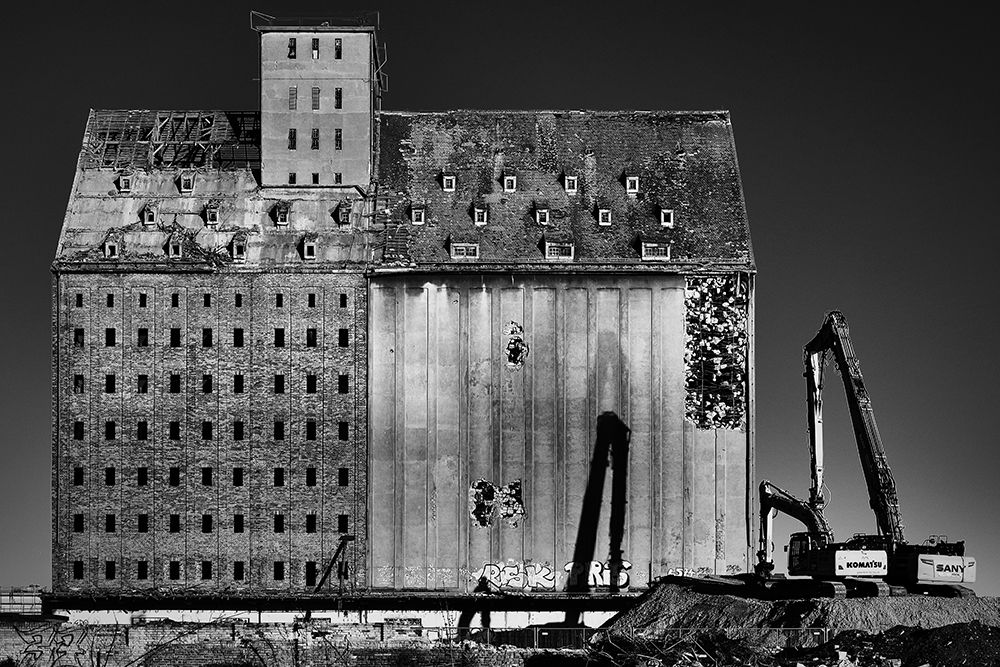 Sunrise at the Building Site /2 art print by Steffen Ebert for $57.95 CAD
