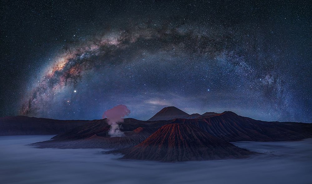 Bromo volcano Galaxy art print by Kim Lee for $57.95 CAD