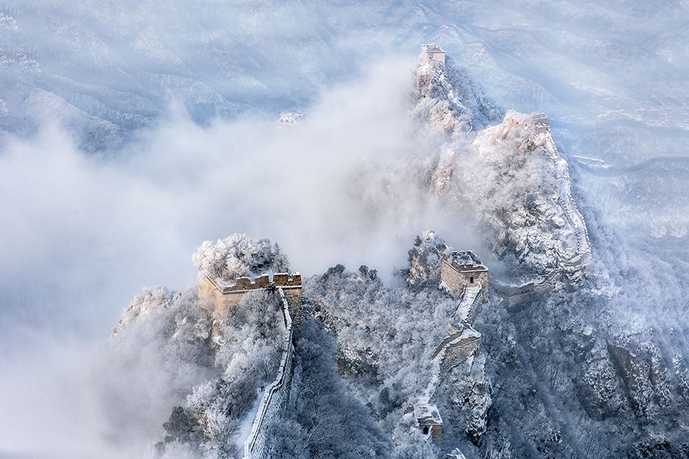 The Great Wall of Jiankou in the Snow art print by Kim Lee for $57.95 CAD