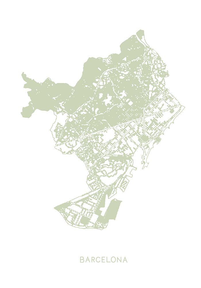 Barcelona Map art print by 1x Studio II for $57.95 CAD