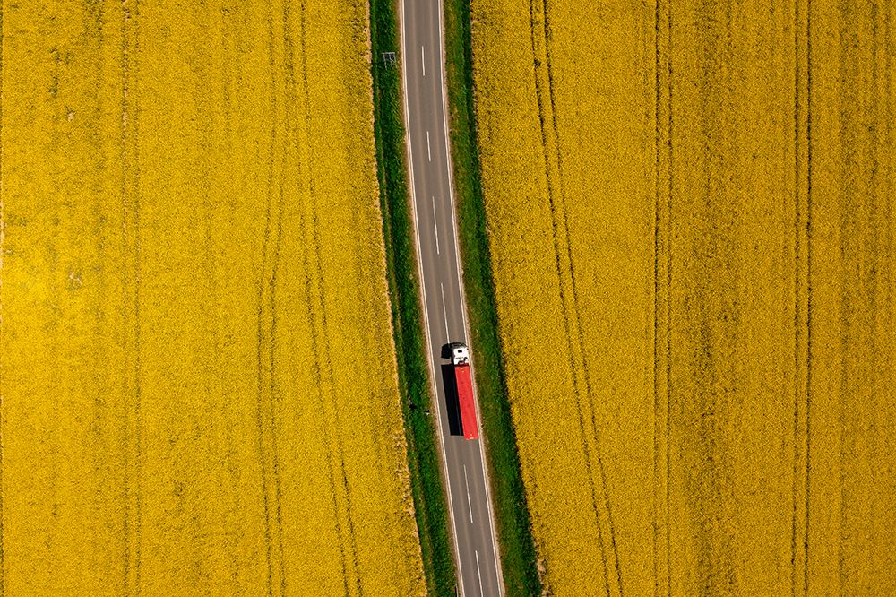 Red truck art print by Jure Kravanja for $57.95 CAD