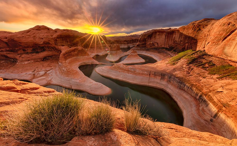 Sunrise At Reflection Canyon art print by James Bian for $57.95 CAD