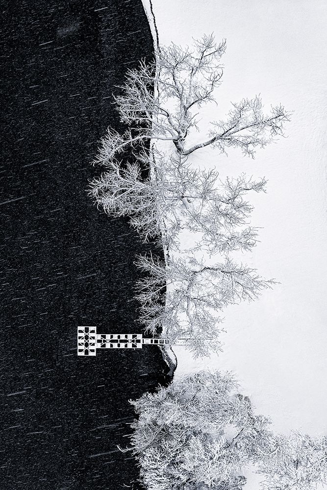 Lake Shore Under Snow Storm art print by Mei Xu for $57.95 CAD
