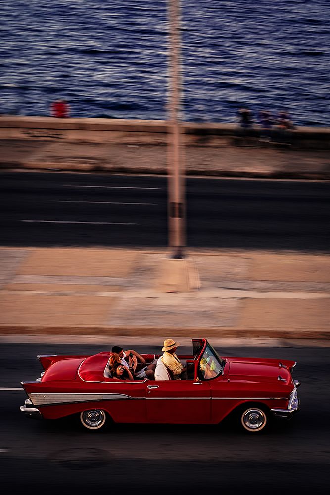 Red Car Driving art print by Andreas Bauer for $57.95 CAD