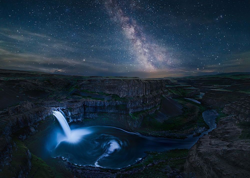 Falls In Night art print by Leah Xu for $57.95 CAD