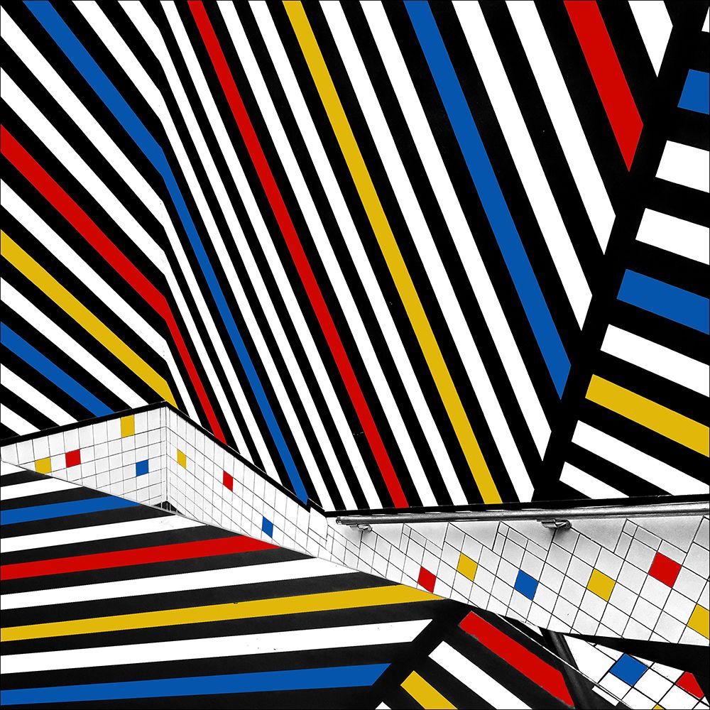 Mondriaan Coloured Hall art print by Huib Limberg for $57.95 CAD