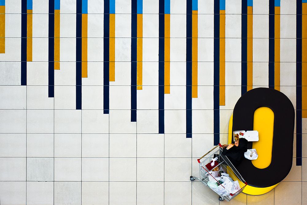 Yellow And Blue art print by Mohadese Gholami for $57.95 CAD