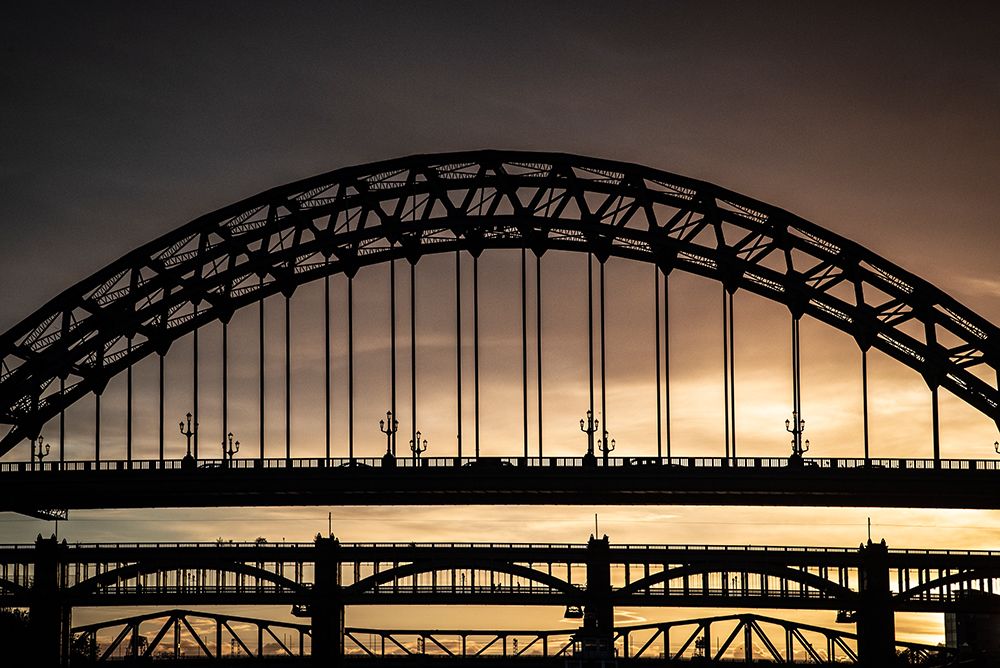 Evening-Tyne Bridges art print by Linda Wride for $57.95 CAD