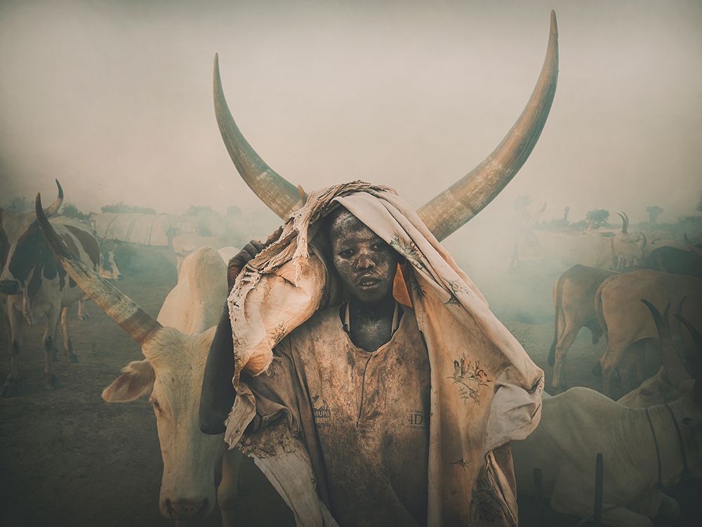 Mundari Boy Horns art print by Svetlin Yosifov for $57.95 CAD