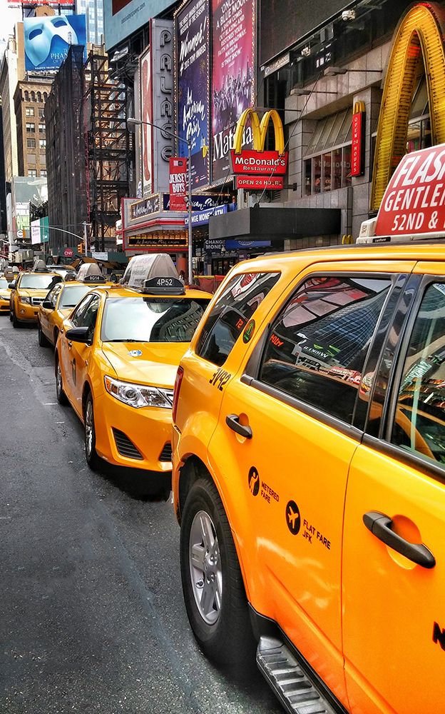 Nyc Cabs art print by Kobbie Pessach for $57.95 CAD