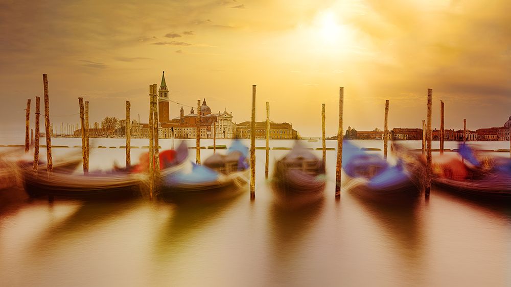 Valse of the Venetian Gondolas art print by Miary Andria for $57.95 CAD