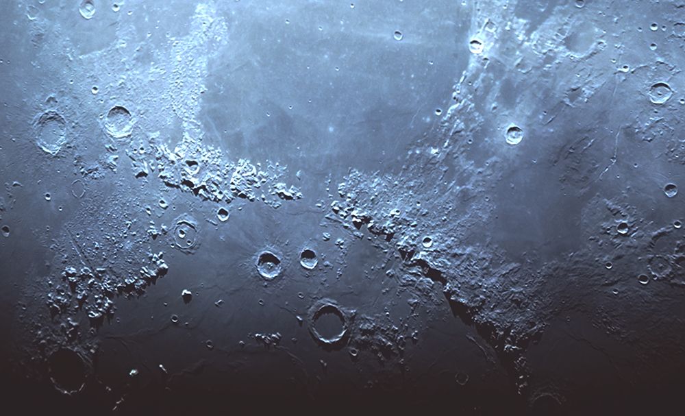 Mountains A Oceans Of The Moon art print by Basudeb Chakrabarti for $57.95 CAD