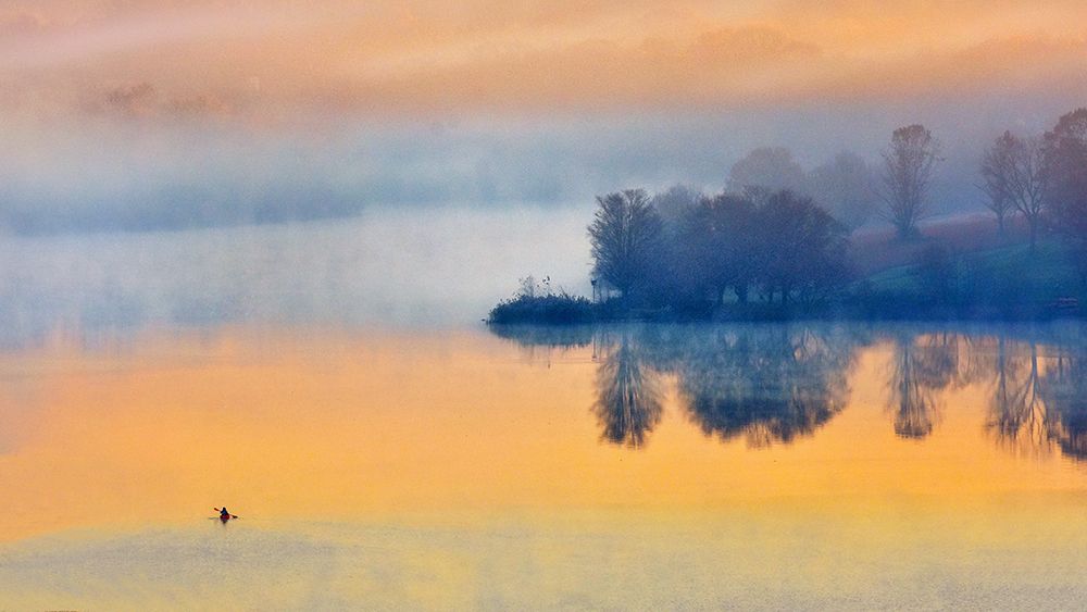 Into the autumn morning art print by Eric Zhang for $57.95 CAD