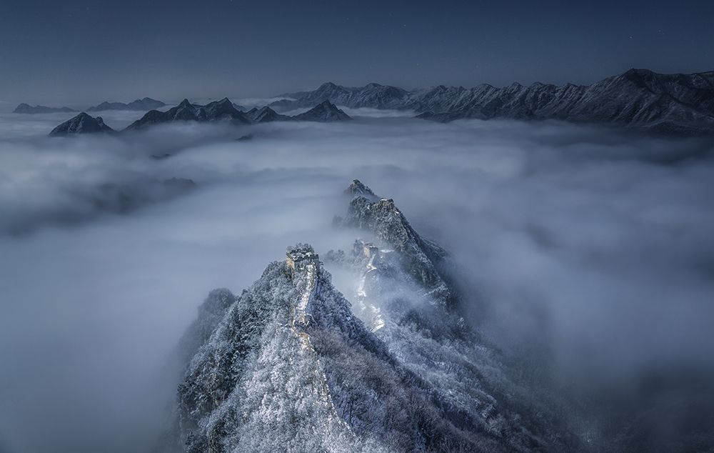 Sea of clouds on the Jian kou Great Wall art print by Yuan Cui for $57.95 CAD