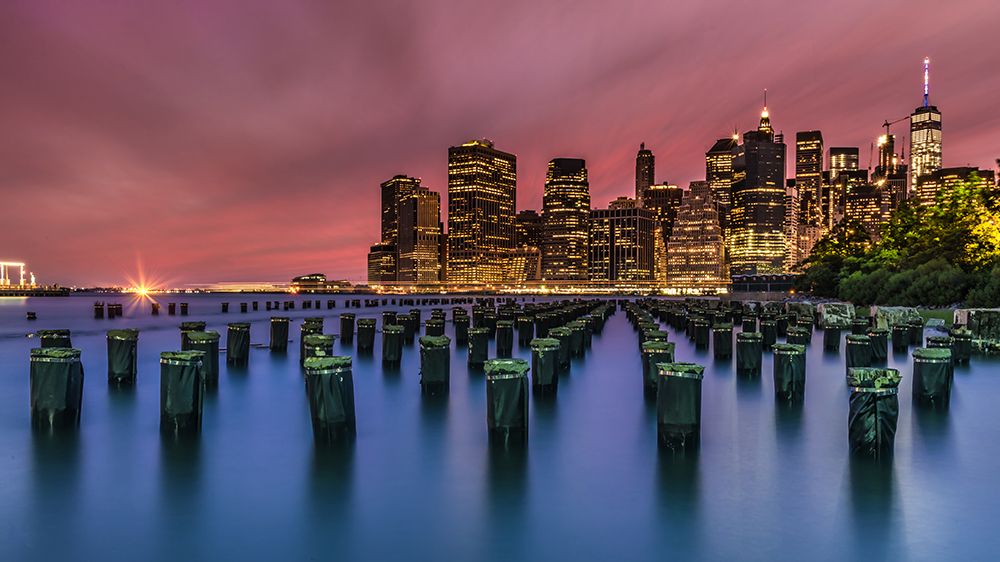 New York City Twilight Pier art print by Emil abu milad for $57.95 CAD
