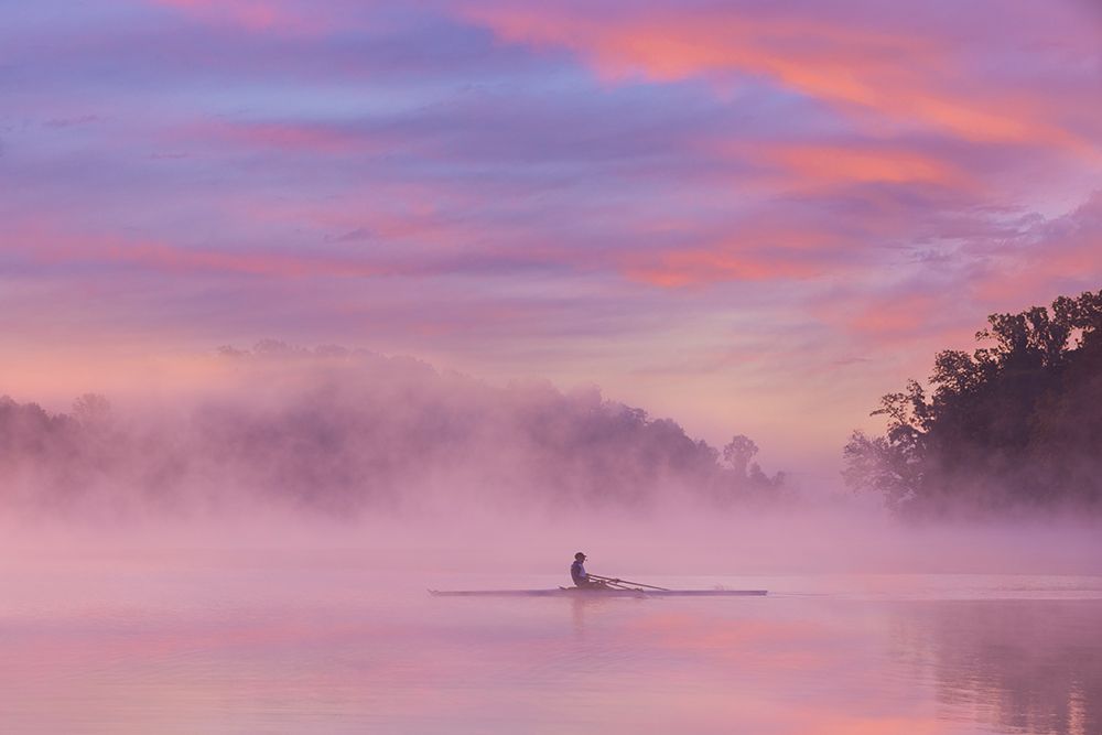 Misty Lake #5 art print by Mountain Cloud for $57.95 CAD