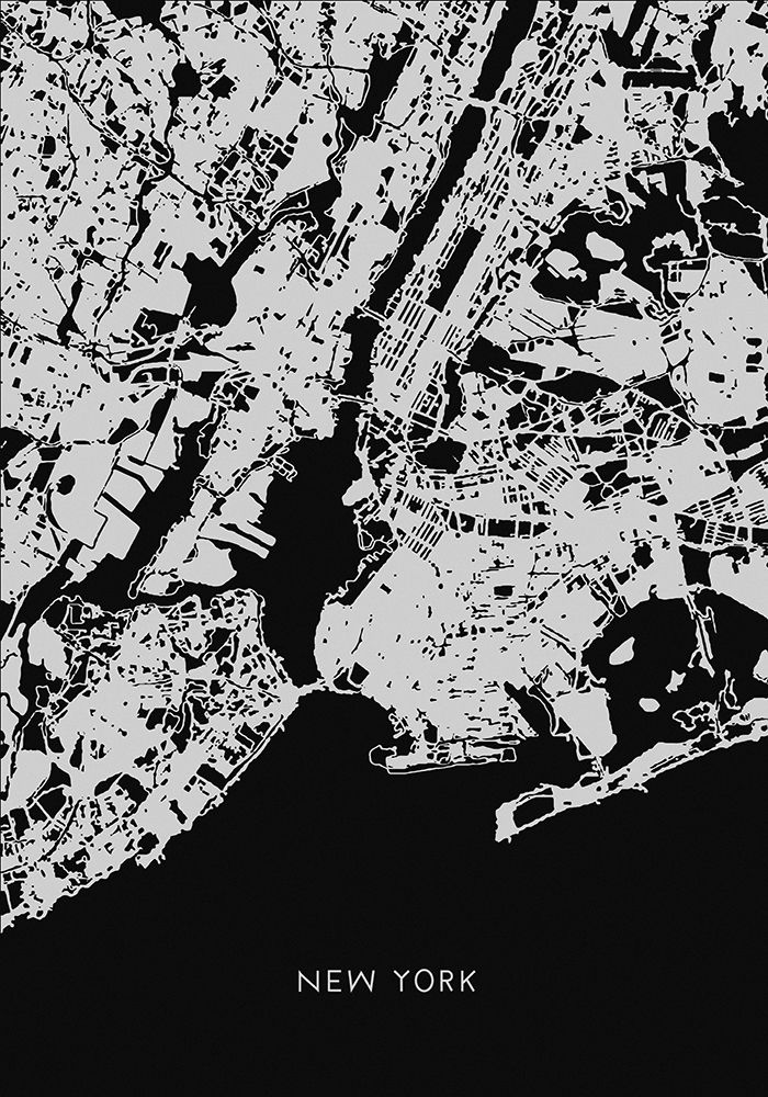 map_new york_002_black art print by 1x Studio II for $57.95 CAD