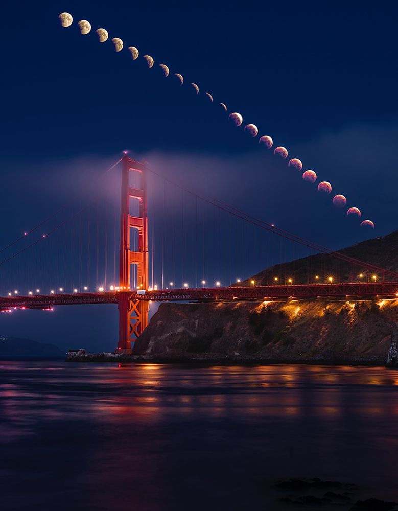 Super Moon Lunar Eclipse art print by Chengming for $57.95 CAD
