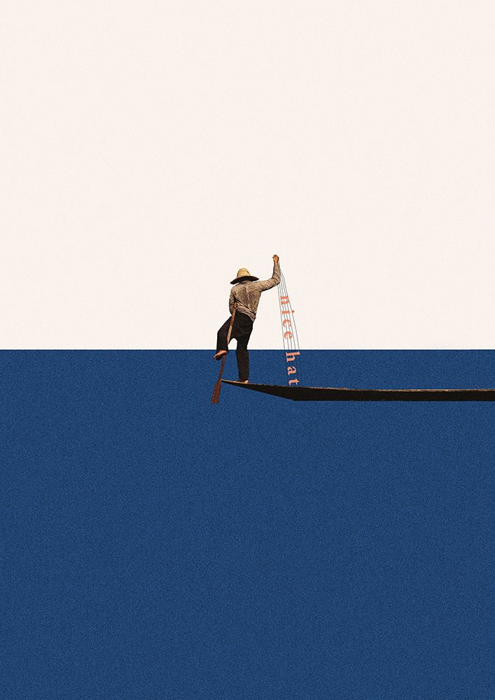 Fishing for compliments art print by Maarten Leon for $57.95 CAD