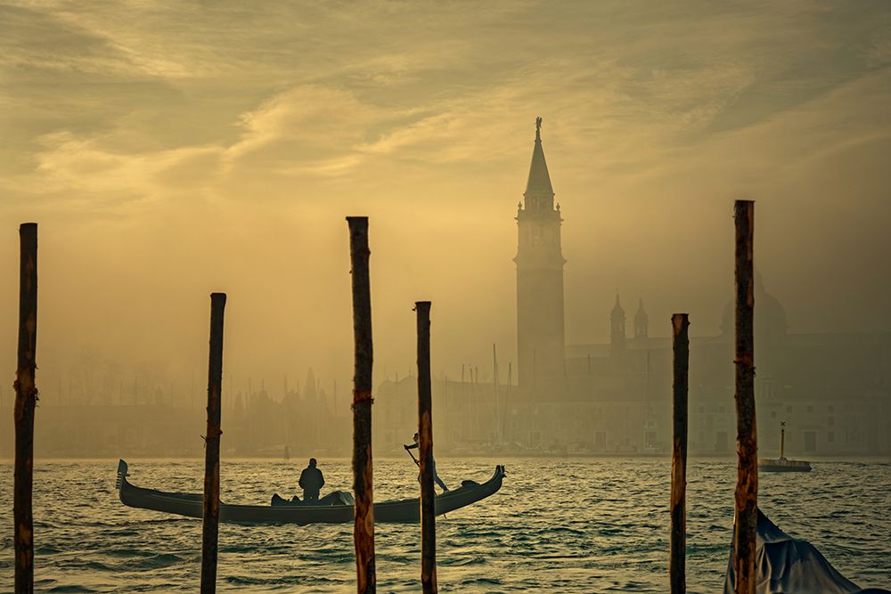 Gondola in the mist art print by Isabelle Dupont for $57.95 CAD