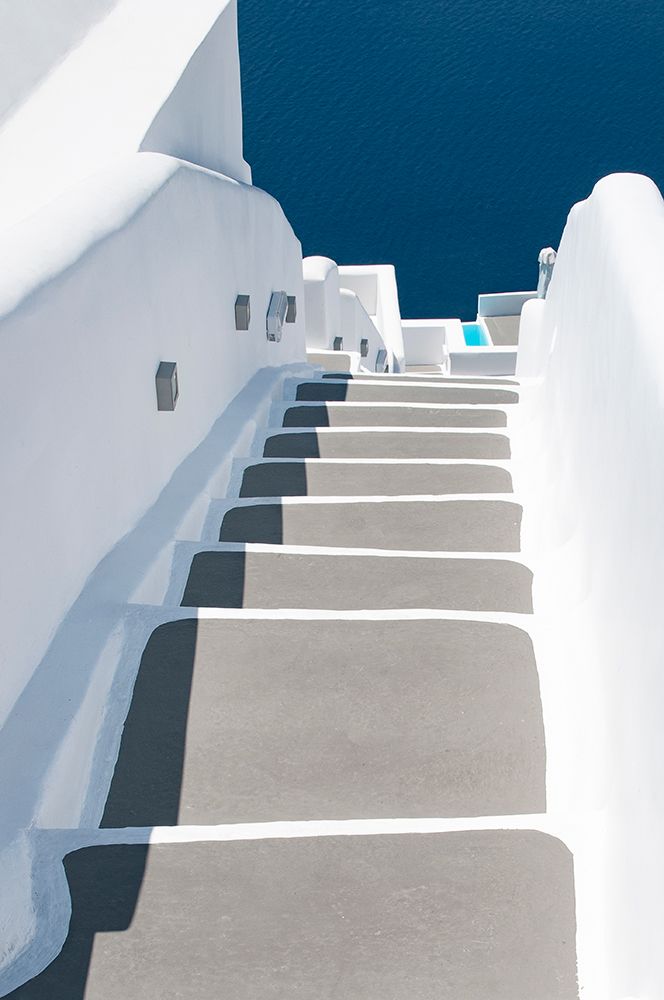Steps To Pool And Sea art print by Linda Wride for $57.95 CAD