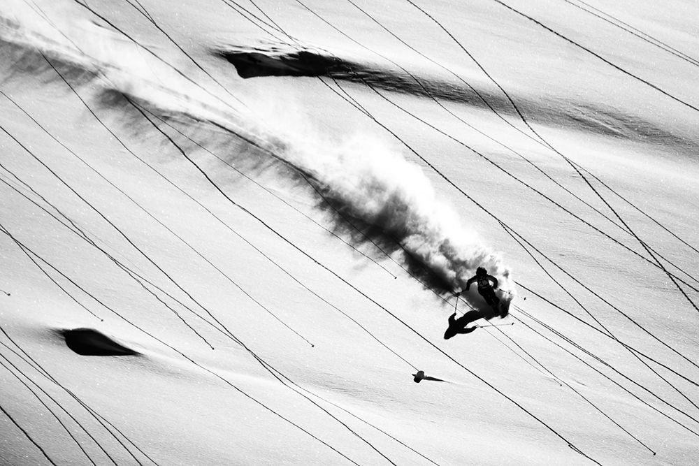 Skiing Powder Ii art print by Lorenzo Rieg for $57.95 CAD