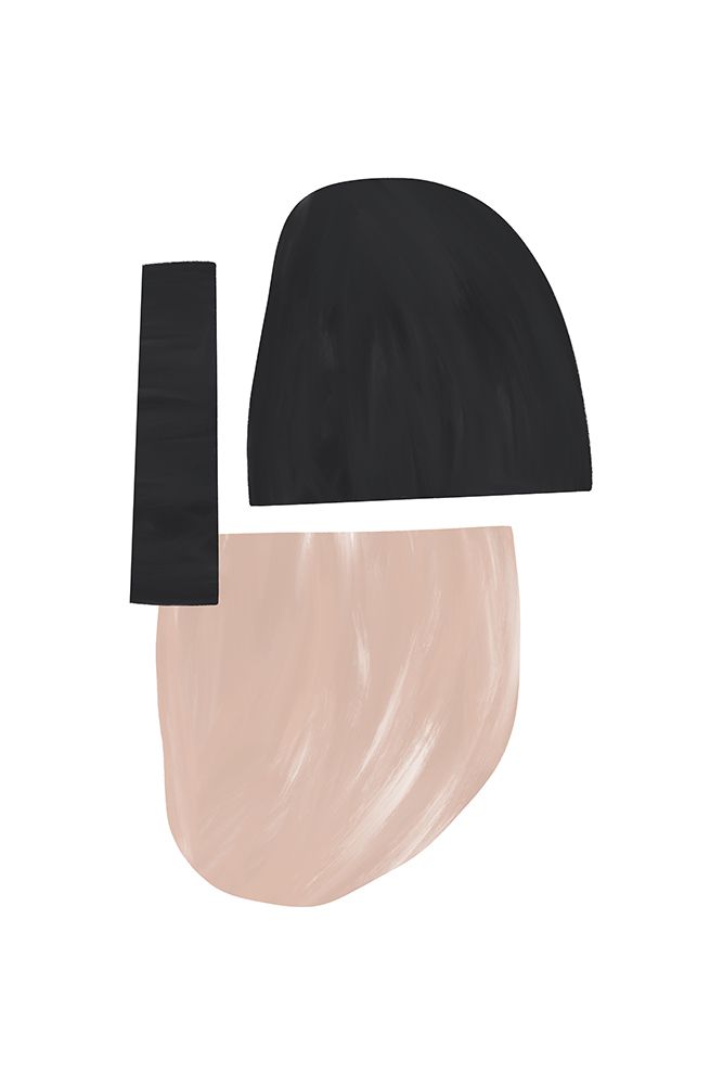 Black and Nude Abstract Shapes art print by Anastasia Sawall for $57.95 CAD
