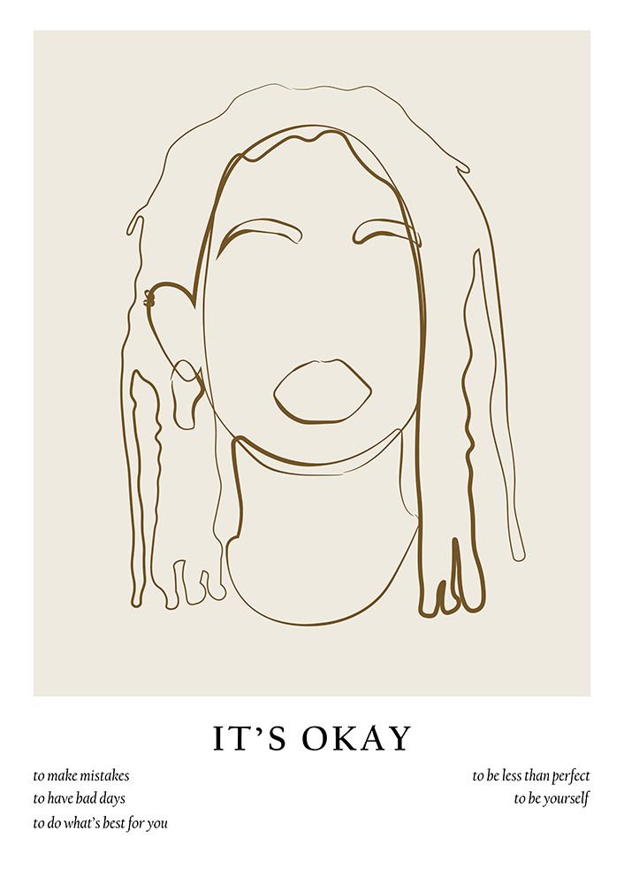 Woman line portrait art print by NKTN for $57.95 CAD