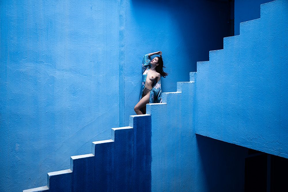 passion in blue II art print by Rafael L. Bardaji for $57.95 CAD