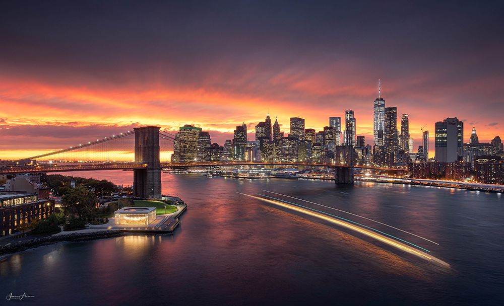 Red Ny art print by yoann for $57.95 CAD