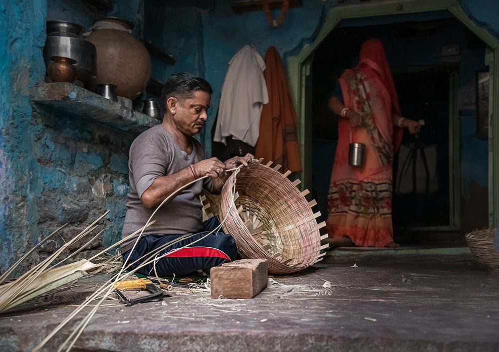 Basket Weaver art print by Anita Singh for $57.95 CAD