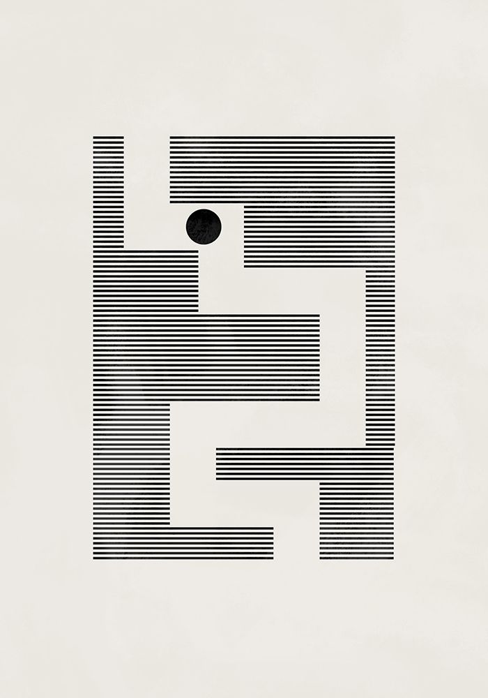 Minimalist maze art print by 1x Studio II for $57.95 CAD