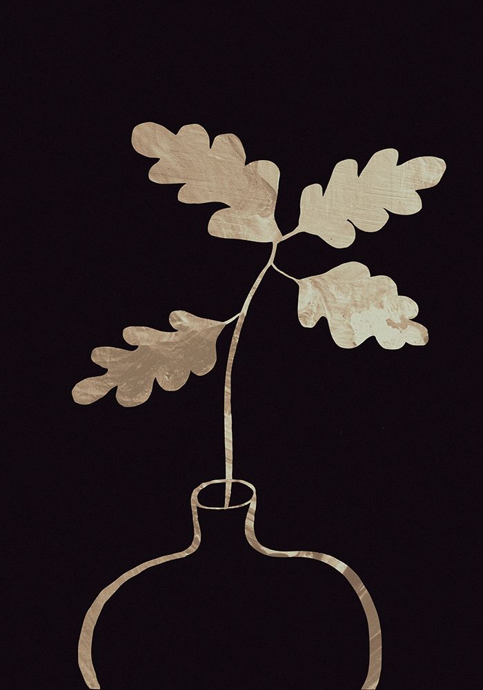 Leaves in vase_gold art print by 1x Studio II for $57.95 CAD