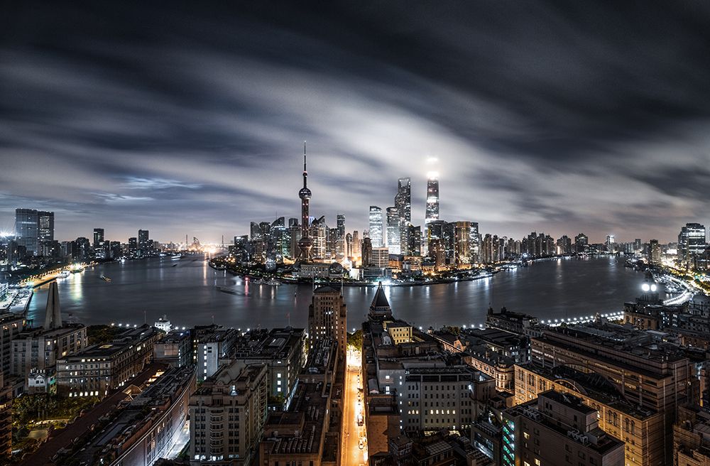 Shanghai before Sunrise art print by Ran Shen for $57.95 CAD