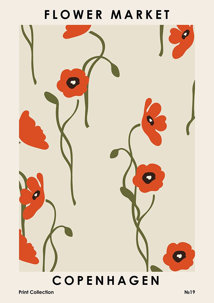 Flower Market Copenhagen art print by NKTN for $57.95 CAD