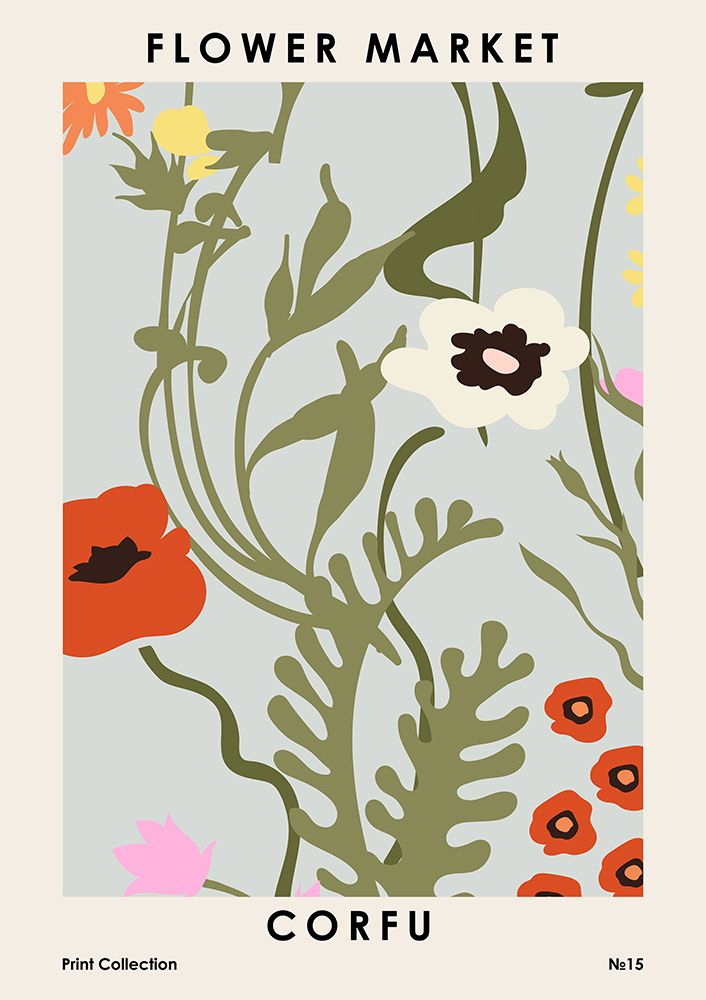 Flower Market Corfu art print by NKTN for $57.95 CAD