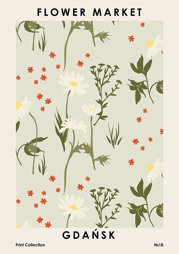 Flower Market GdaA?sk art print by NKTN for $57.95 CAD